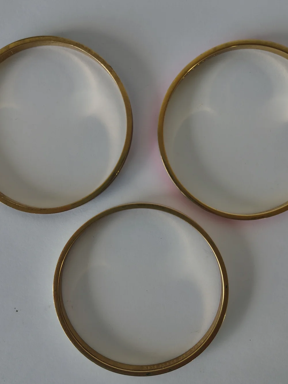kate spade Enamel Bangle Set in Hot Pink, White & Black with Gold Trim - Picture 5 of 7